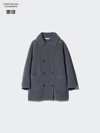 Пальто Uniqlo+COMPTOIR DES COTONNIERS сiре Double Face Half Coat | Relaxed 7077 фото