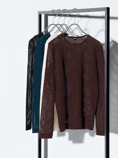 Свитер Uniqlo белый Lace Sweater 7024 фото