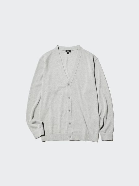 Каржиган Uniqlo коричневий Knitted V-Neck Cardigan 8334 фото