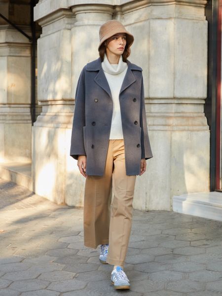 Пальто Uniqlo+COMPTOIR DES COTONNIERS сiре Double Face Half Coat | Relaxed 7077 фото