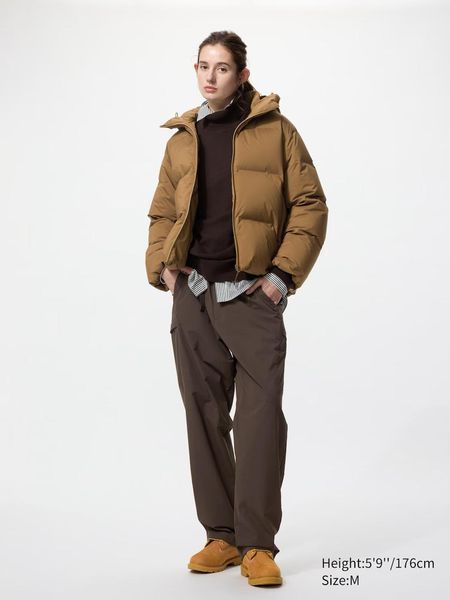 Пуховик Uniqlo коричневий Seamless Down Parka 8188 фото