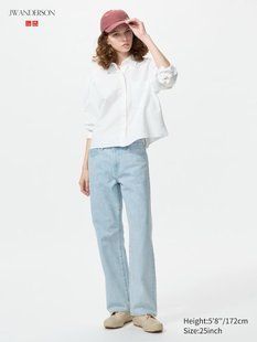 Джинсы Uniqlo+JW Anderson голубые Straight Jeans 853711 фото
