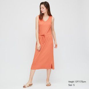 Оранжевое платье Uniqlo 4837 фото