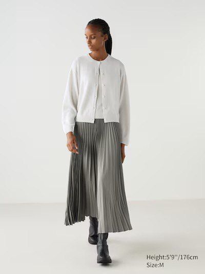 Спідниця Uniqlo:С світло-зелена Pleated Long Skirt 71281 фото