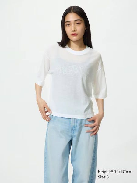 Футболка Uniqlo белая BABYMONSTER UT Graphic T-Shirt 8299 фото