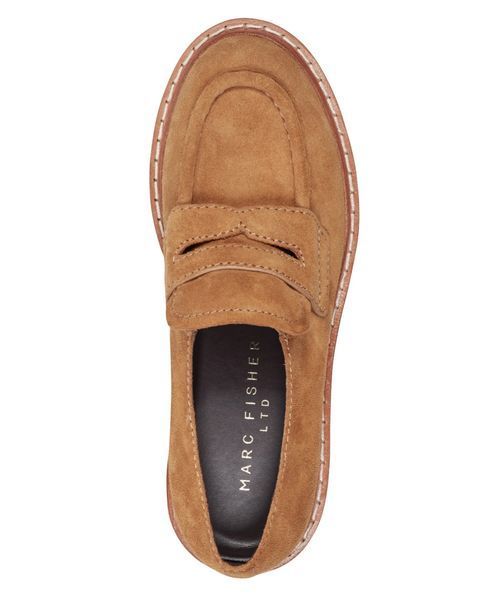 Лофери Marc Fisher бежевi Norton Lug Sole Leather Loafer 8597 фото