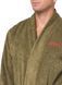 Халат HUGO оливковый Mens Long Terry Robe With Embroidered Logo  7797 фото 2