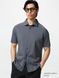 Футболка-поло Uniqlo темно-сiра AIRism Cotton Full Open Polo Shirt  7502 фото 1