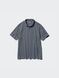 Футболка-поло Uniqlo темно-сiра AIRism Cotton Full Open Polo Shirt  7502 фото 4