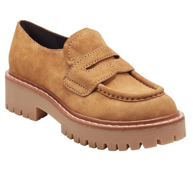 Лофери Marc Fisher бежевi Norton Lug Sole Leather Loafer 8597 фото