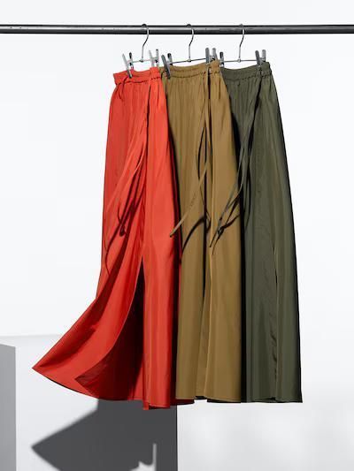 Спiдниця Uniqlo:С оливкова Gather Long Slit Skirt 7473 фото