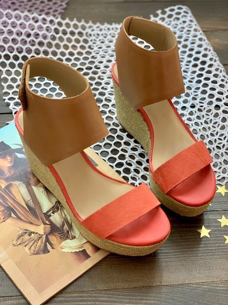 Босоніжки Lucky Brand коричнево-кораловi 171 фото