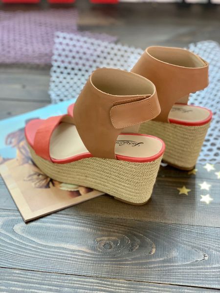 Босоніжки Lucky Brand коричнево-кораловi 171 фото