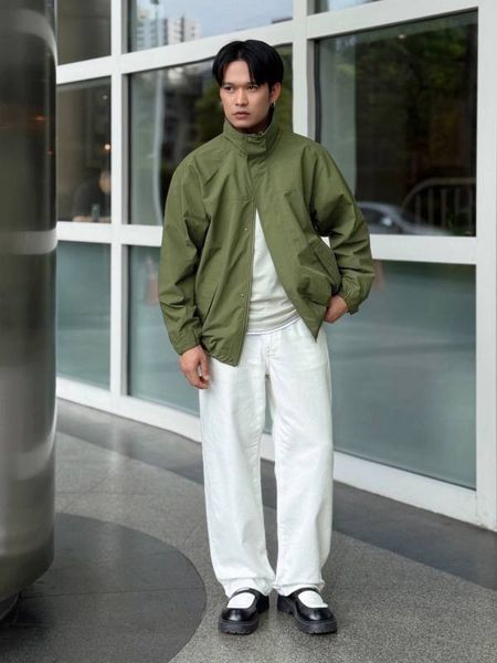 Вітрівка Uniqlo&JW Anderson оливкова Windproof Stand Blouson 8340 фото