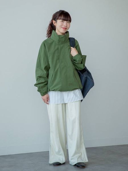 Вітрівка Uniqlo&JW Anderson оливкова Windproof Stand Blouson 8340 фото