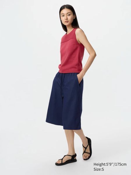 Топ Uniqlo червоний Cotton Sweater | Sleeveless 8390 фото