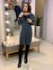 Сіра сукня-светр Michael Kors з об'ємним знімним коміром 2893 фото 1
