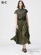 Спiдниця Uniqlo:С оливкова Gather Long Slit Skirt 7473 фото 1