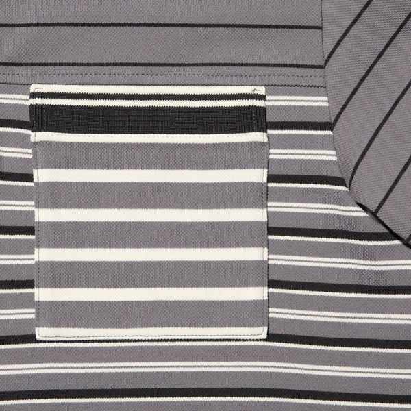 Футболка-поло Uniqlo коричневая DRY Piqu&eacute; Slim Fit Polo Shirt (Striped) 8579 фото