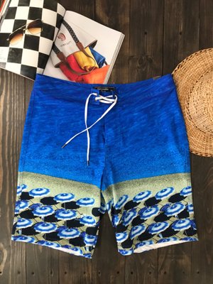 Синие пляжные шорты с принтом Abercrombie&Fitch 2293 фото