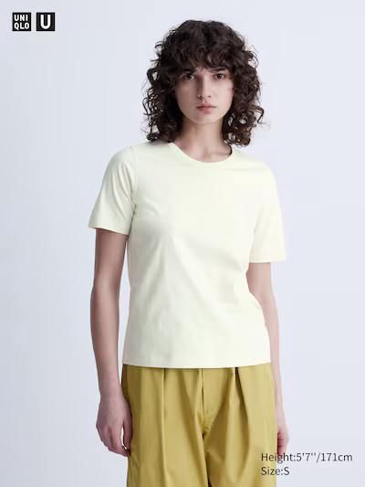 Футболка Uniqlo із серії U кремова Supima® Cotton 6924 фото