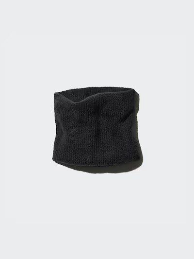 Пов'язка на шию Uniqlo чорна HEATTECH Souffle Neck Gaiter  7162 фото
