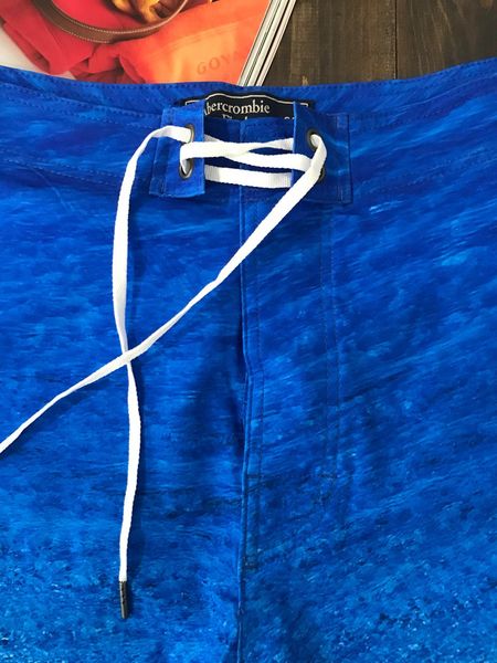 Синие пляжные шорты с принтом Abercrombie&Fitch 2293 фото