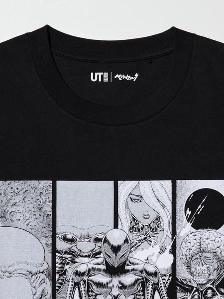 Футболка Uniqlo черная MANGA curation UT Graphic T-Shirt | Berserk 8190 фото