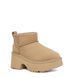 Зимовi UGG свiтло-бежевi Classic Ultra Mini New Heights Platform Boot  8598 фото 1