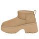 Зимовi UGG свiтло-бежевi Classic Ultra Mini New Heights Platform Boot  8598 фото 2