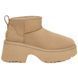 Зимовi UGG свiтло-бежевi Classic Ultra Mini New Heights Platform Boot  8598 фото 3