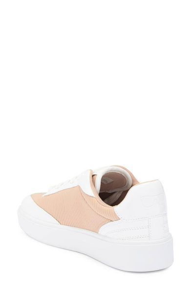 Кеды Karl Lagerfeld Paris бело-коричневые кожаные Shila Platform Sneaker 7925 фото