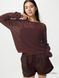 Джемпер Uniqlo коричневый 3D Knit Seamless Mesh Crew Neck Jumper 8473 фото 1