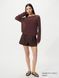 Джемпер Uniqlo коричневый 3D Knit Seamless Mesh Crew Neck Jumper 8473 фото 3