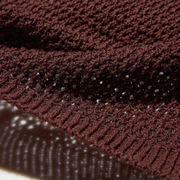 Джемпер Uniqlo коричневый 3D Knit Seamless Mesh Crew Neck Jumper 8473 фото