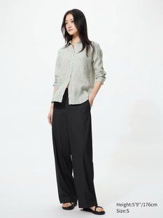 Брюки UNIQLO чорнi Smart Wide Trousers  86301 фото