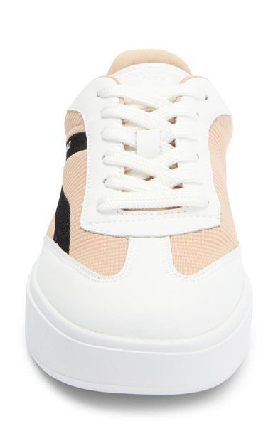 Кеды Karl Lagerfeld Paris бело-коричневые кожаные Shila Platform Sneaker 79251 фото