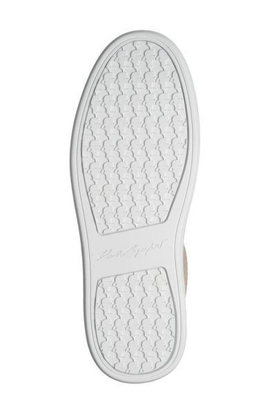 Кеды Karl Lagerfeld Paris бело-коричневые кожаные Shila Platform Sneaker 79251 фото