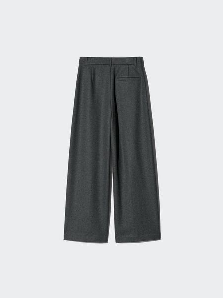 Брюки Uniqlo темно-коричневі  Brushed Jersey Wide Pants 822811 фото