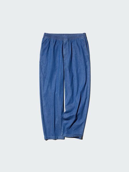 Брюки Uniqlo голубые Stretch Easy Ankle Trousers (Denim) 85331 фото