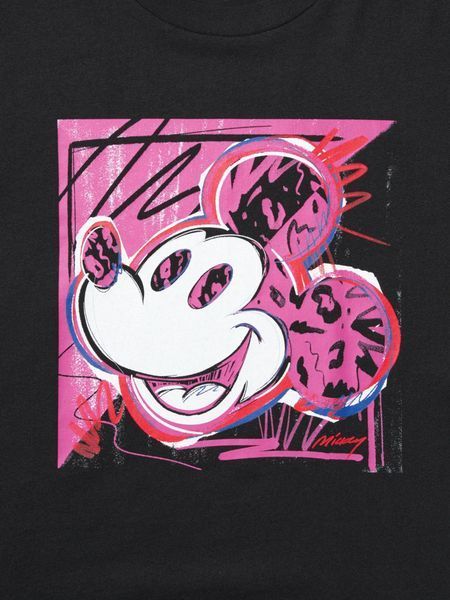Футболка Uniqlo черная Disney's Mickey Faces UT Graphic T-Shirt 8028 фото