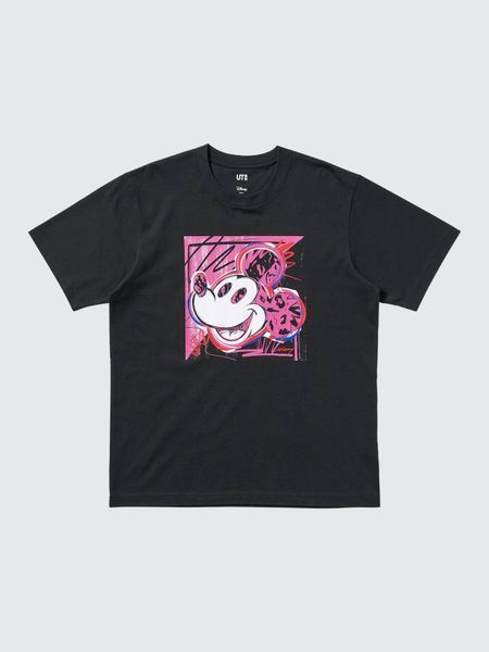 Футболка Uniqlo черная Disney's Mickey Faces UT Graphic T-Shirt 8028 фото