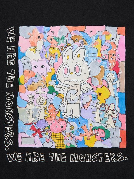 Футболка Uniqlo чорна POP MART UT Graphic T-Shirt 8165 фото