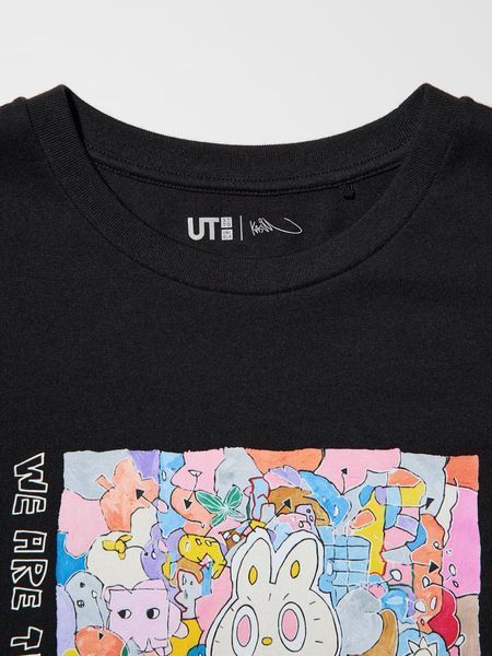 Футболка Uniqlo чорна POP MART UT Graphic T-Shirt 8165 фото