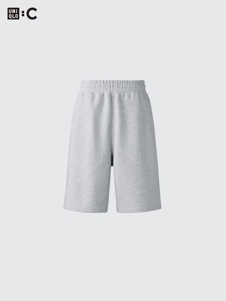Шорты Uniqlo:C бордовые Sweat Wide Shorts  8215 фото