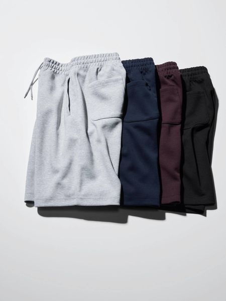 Шорты Uniqlo:C бордовые Sweat Wide Shorts  8215 фото