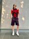 Шорты Uniqlo:C бордовые Sweat Wide Shorts  8215 фото 2