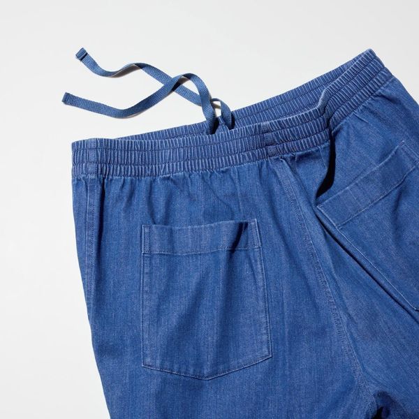 Брюки Uniqlo голубые Stretch Easy Ankle Trousers (Denim) 85331 фото
