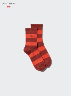 Носки Uniqlo+JW Anderson бордовые  8510 фото