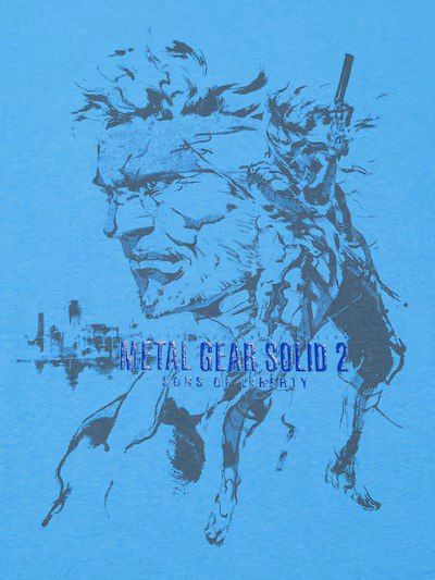 Футболка Uniqlo голубая METAL GEAR ARCHIVE UT 6738 фото